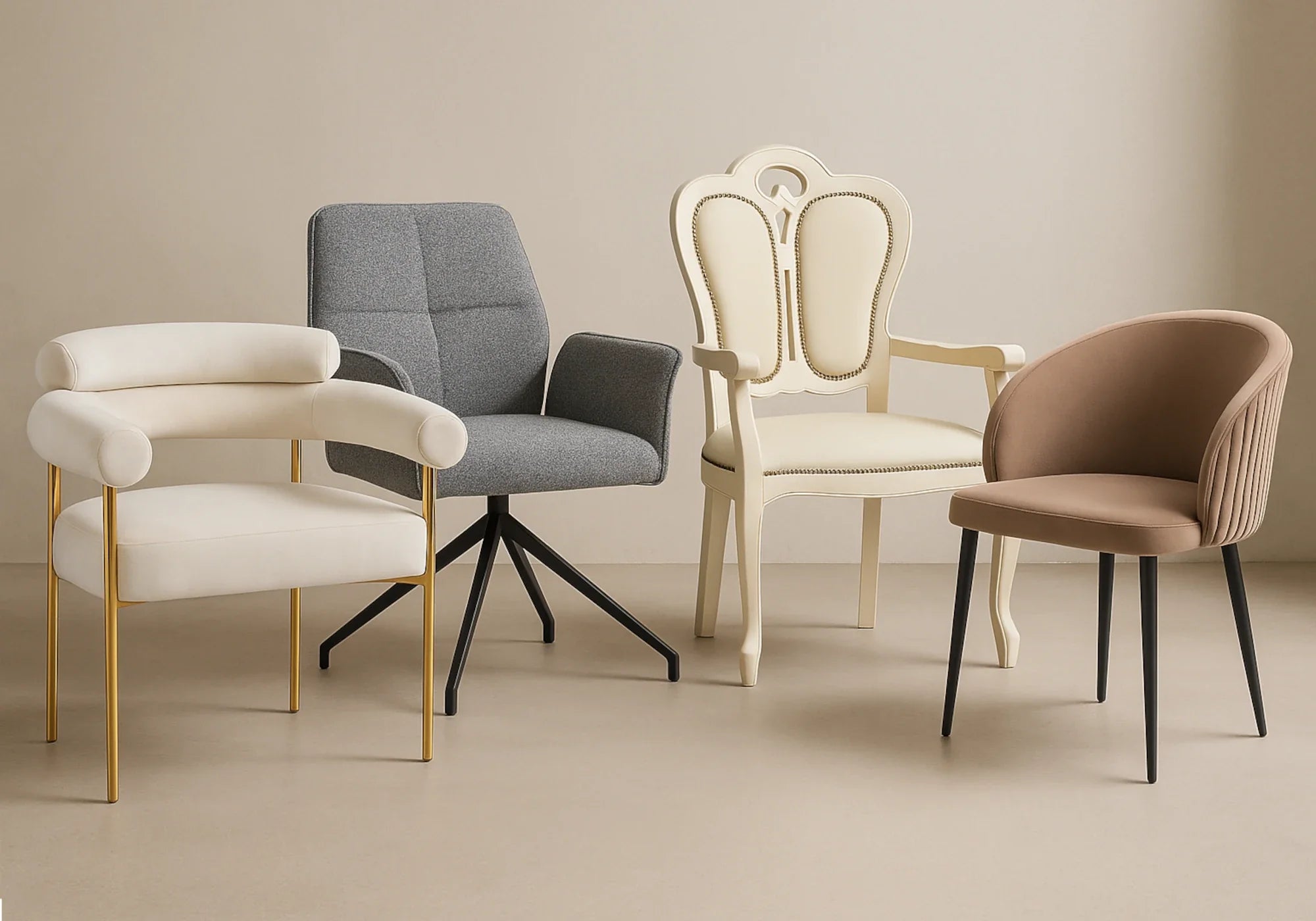Chaises avec accoudoirs Design – Confort structuré Salle à manger ...