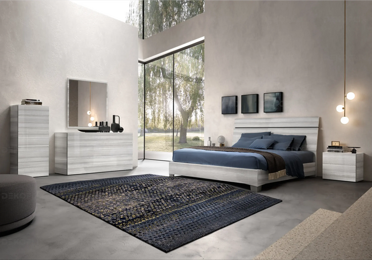 Chambre-Complète-Gris-Argent-Design-Italien-Collection-Mia DEKOFLIX
