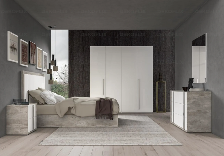 Mobilier-Chambre-Moderne-Treviso-Élégance-Italienne-Raffinée DEKOFLIX