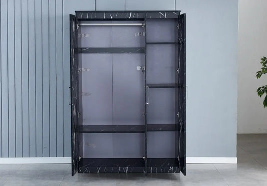 Armoire 3 portes marbre noir MAYA New Design