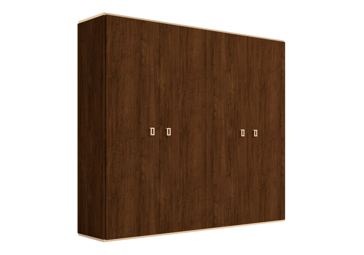 Chambre complète 160x200 noyer laqué – Eva