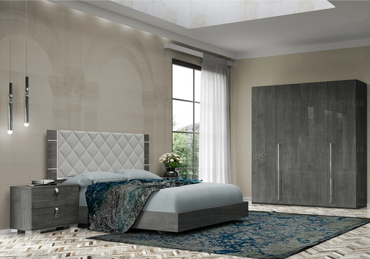 Armoire Sarah Modulable en Bois de Bouleau Gris Status