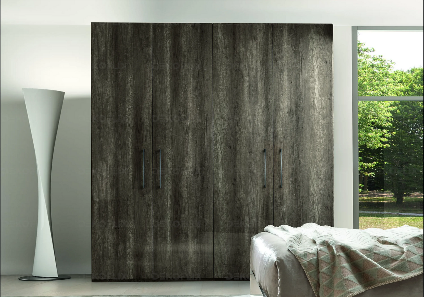 Armoire Chambre Bois Nostalgique Design – Collection Medea - DEKOFLIX