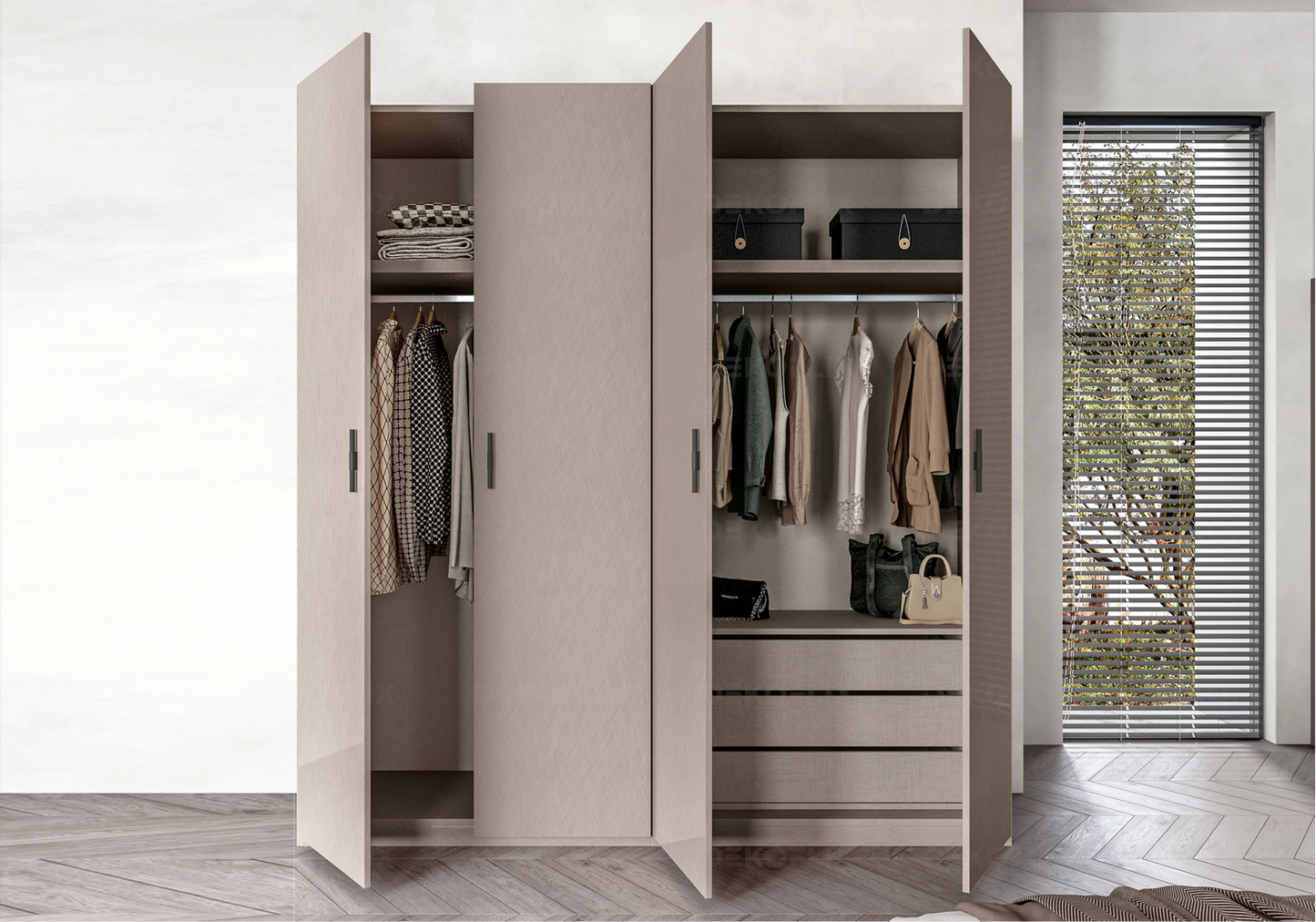 Armoire Chambre Moderne – Silvia Collection Haut de Gamme - DEKOFLIX