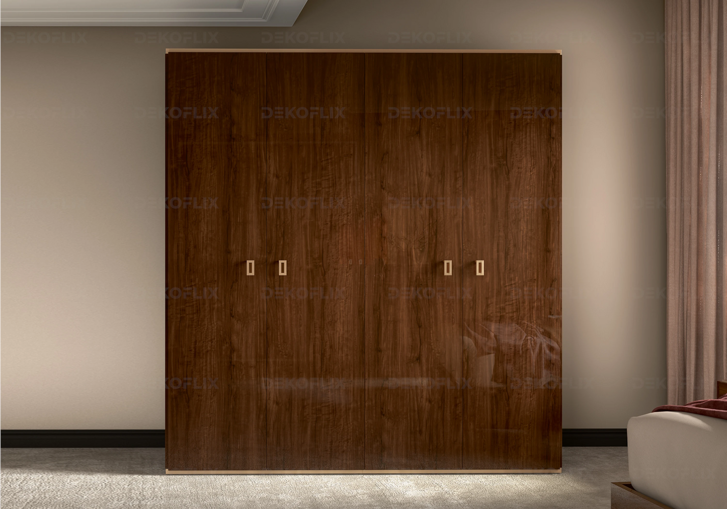 Armoire Bois Noyer Design – Collection Eva