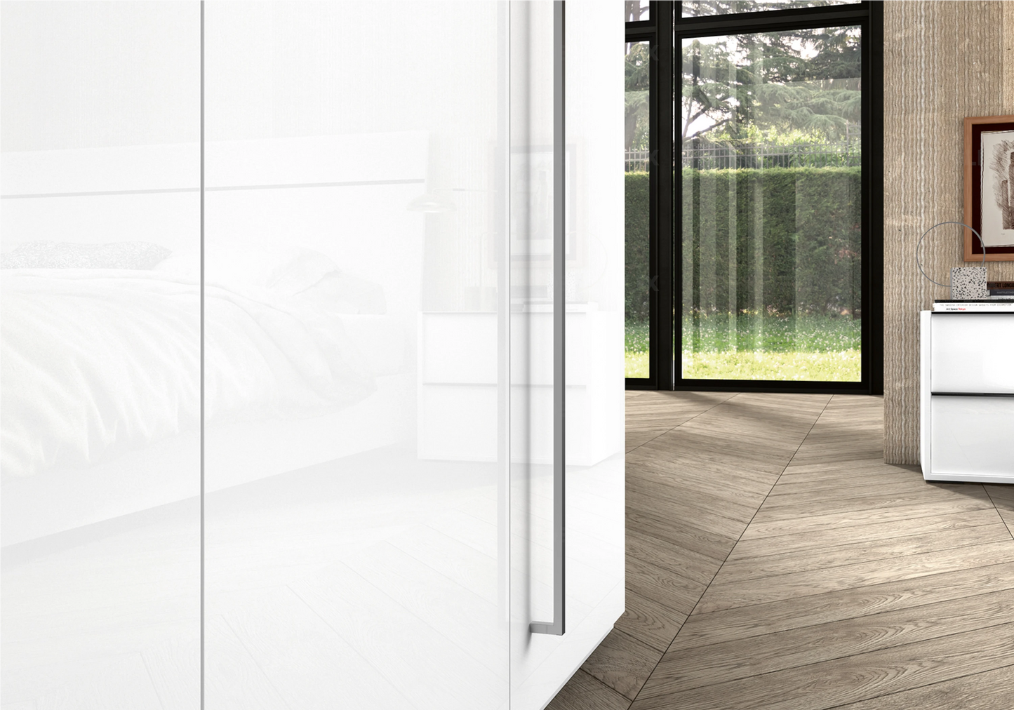 Armoire Blanche Laquée Élégante – Modèle Luna - DEKOFLIX
