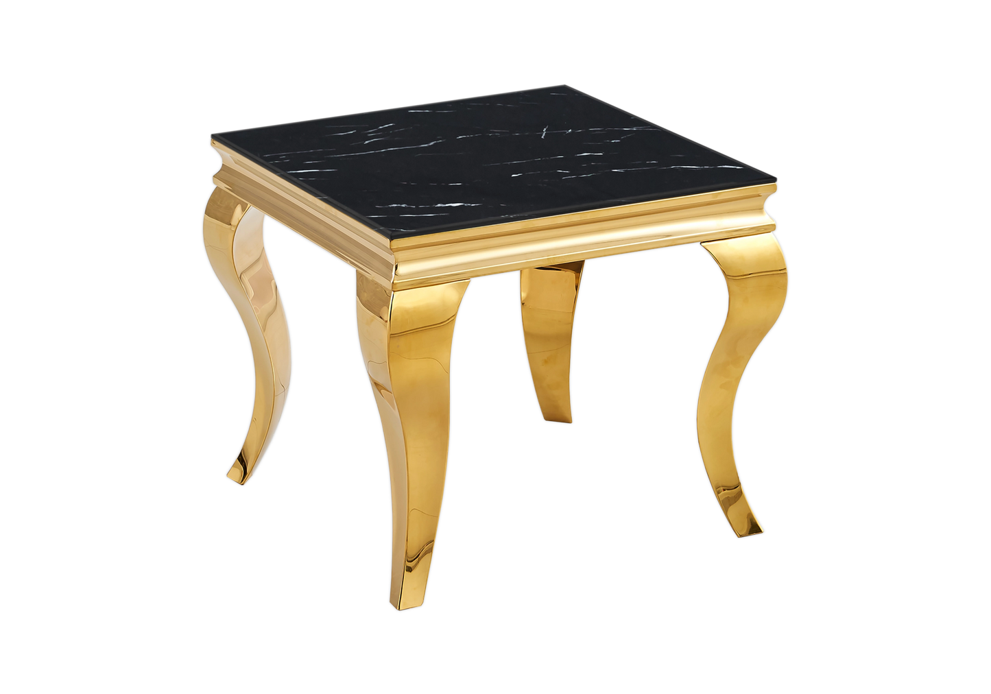Table basse marbre noir pied doré - NEO