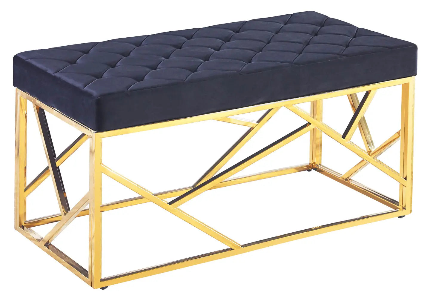 Banc design doré velours noir ILÉA New Design