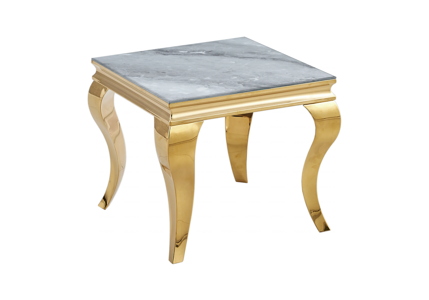 Meuble TV marbre gris pied doré – NEO