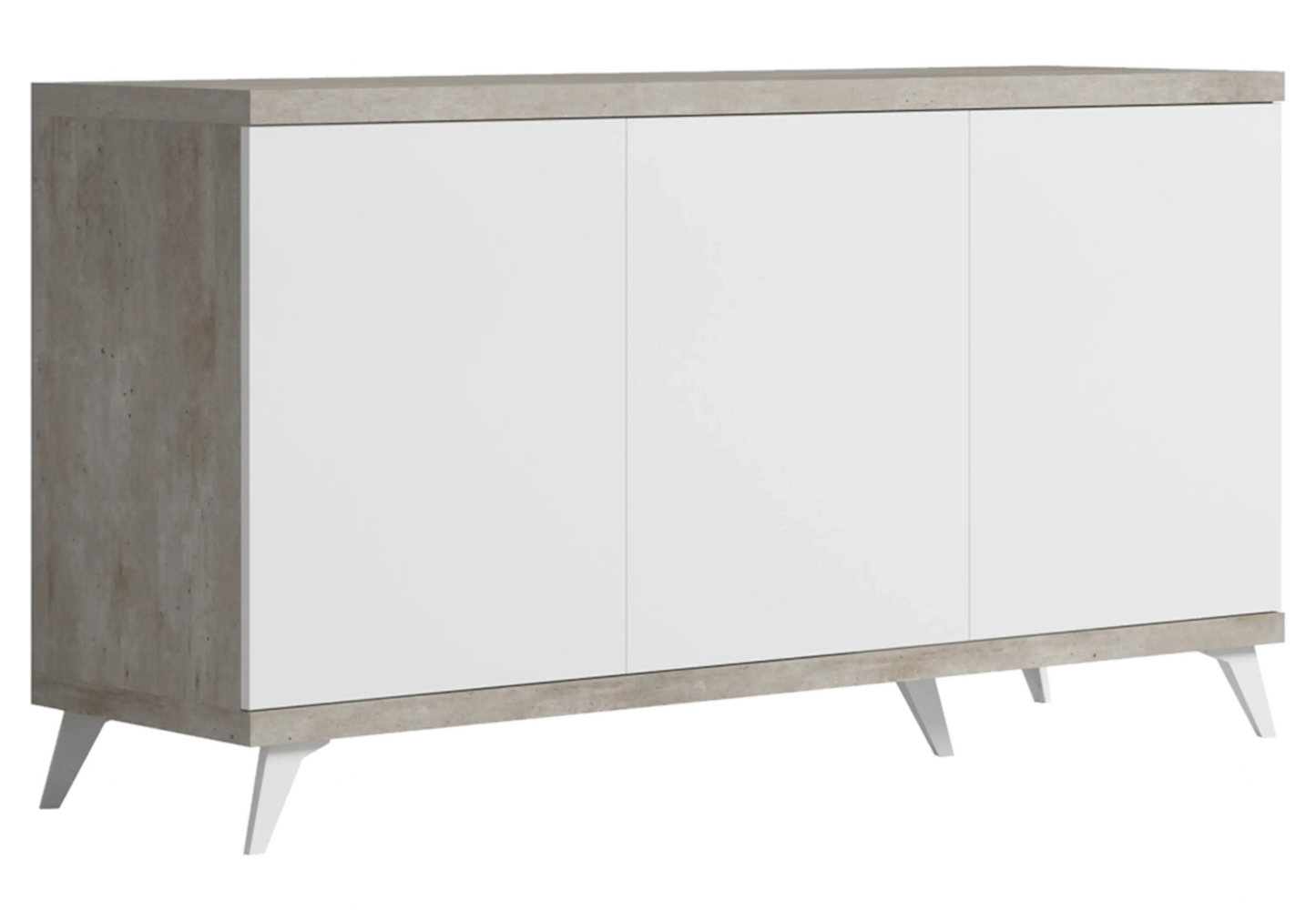 Buffet Blanc Moderne Béton – Buffets 3 ou 4 Portes Treviso Status