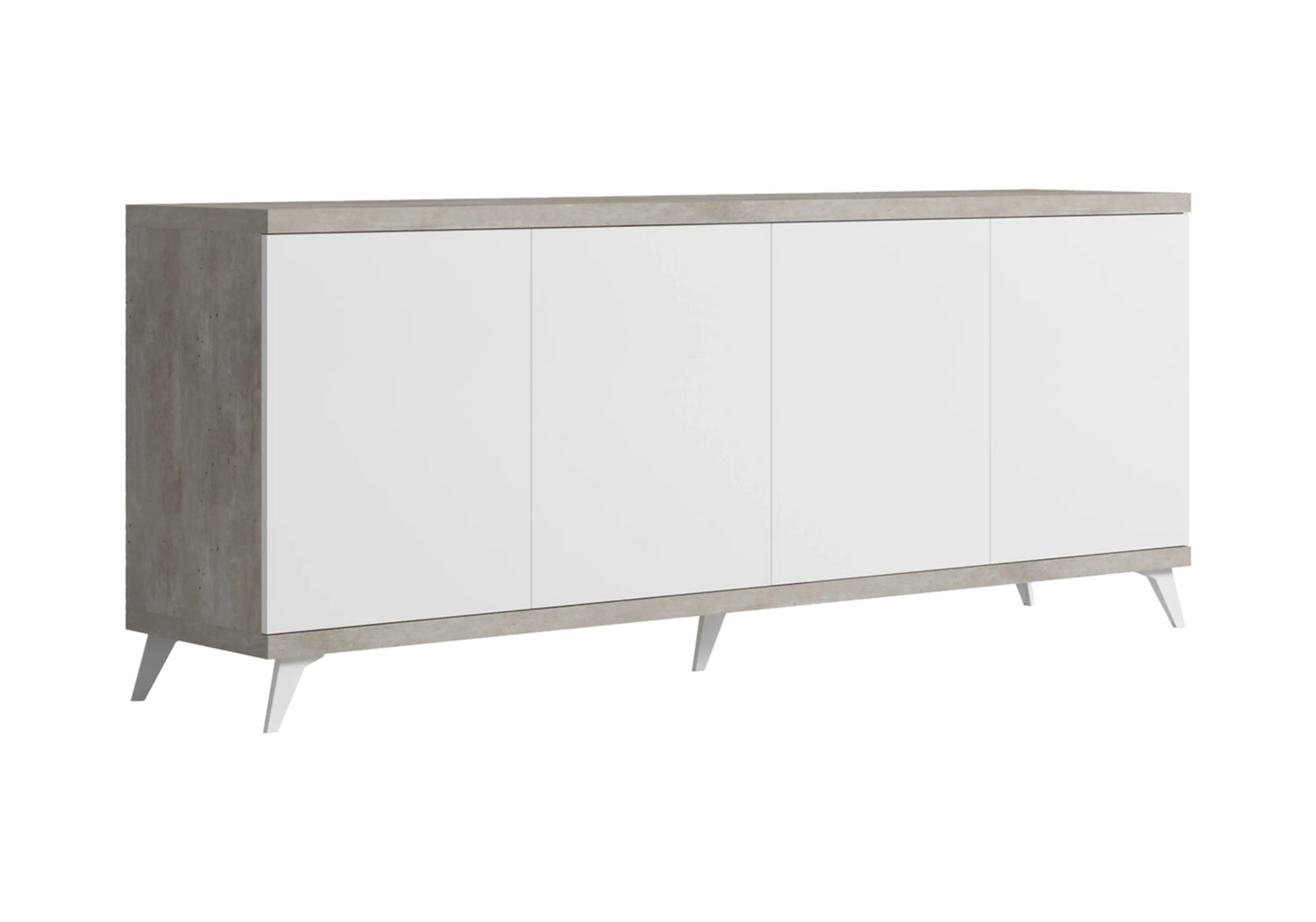Buffet Blanc Moderne Béton – Buffets 3 ou 4 Portes Treviso Status