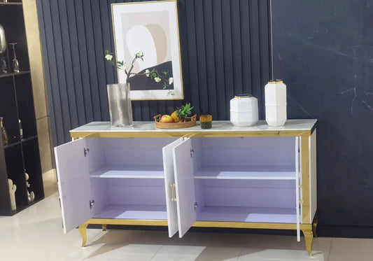 Buffet doré marbre beige MANON New Design