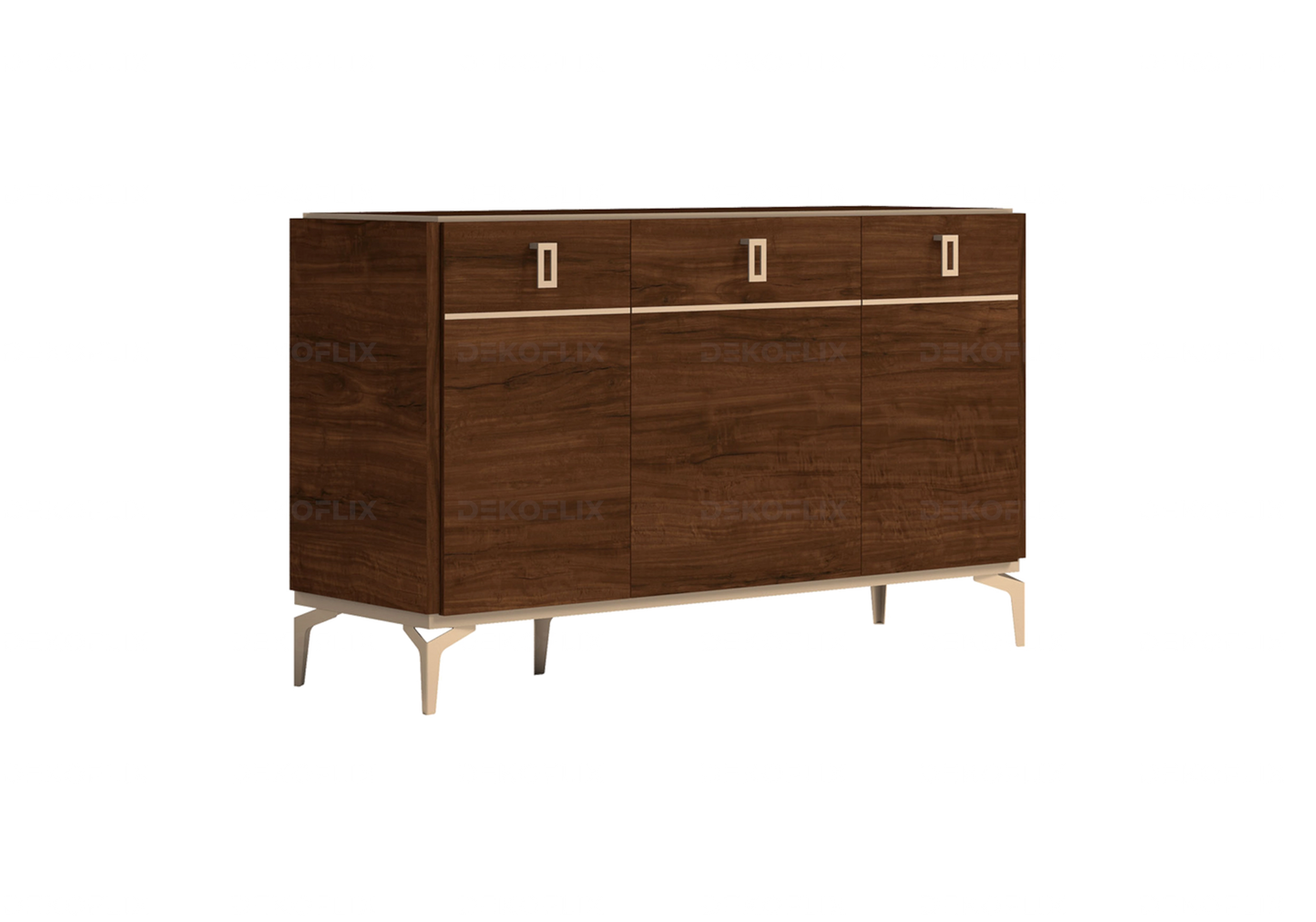 Buffet Noyer Doré – Élégance italienne Collection Eva