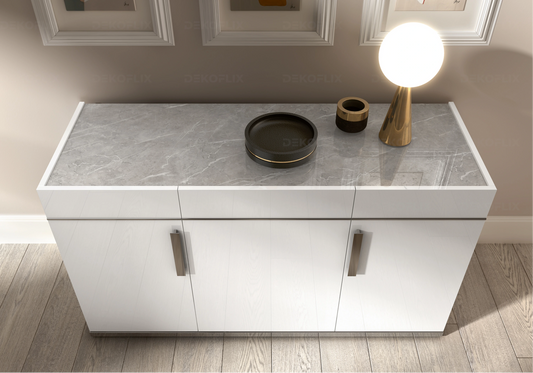 Buffet Blanc Moderne pour Salle à Manger - Collection Mara - DEKOFLIX