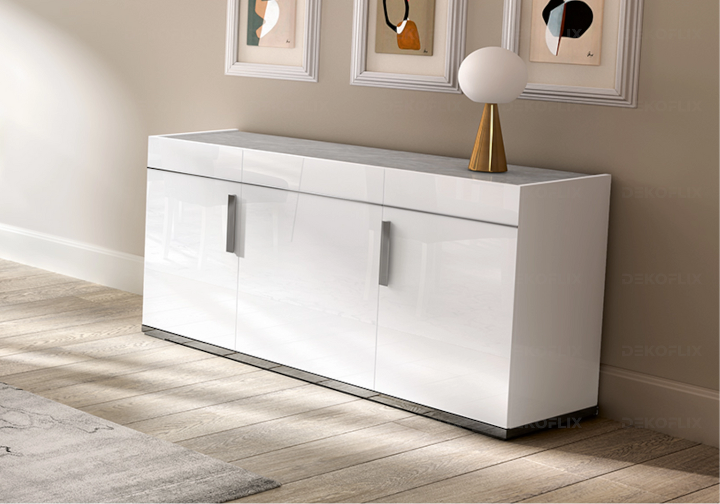 Buffet Blanc Moderne pour Salle à Manger - Collection Mara