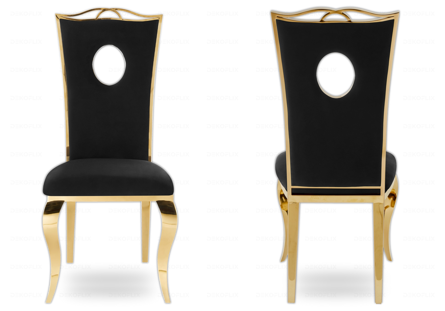 Console design verre noir pied doré – NEO