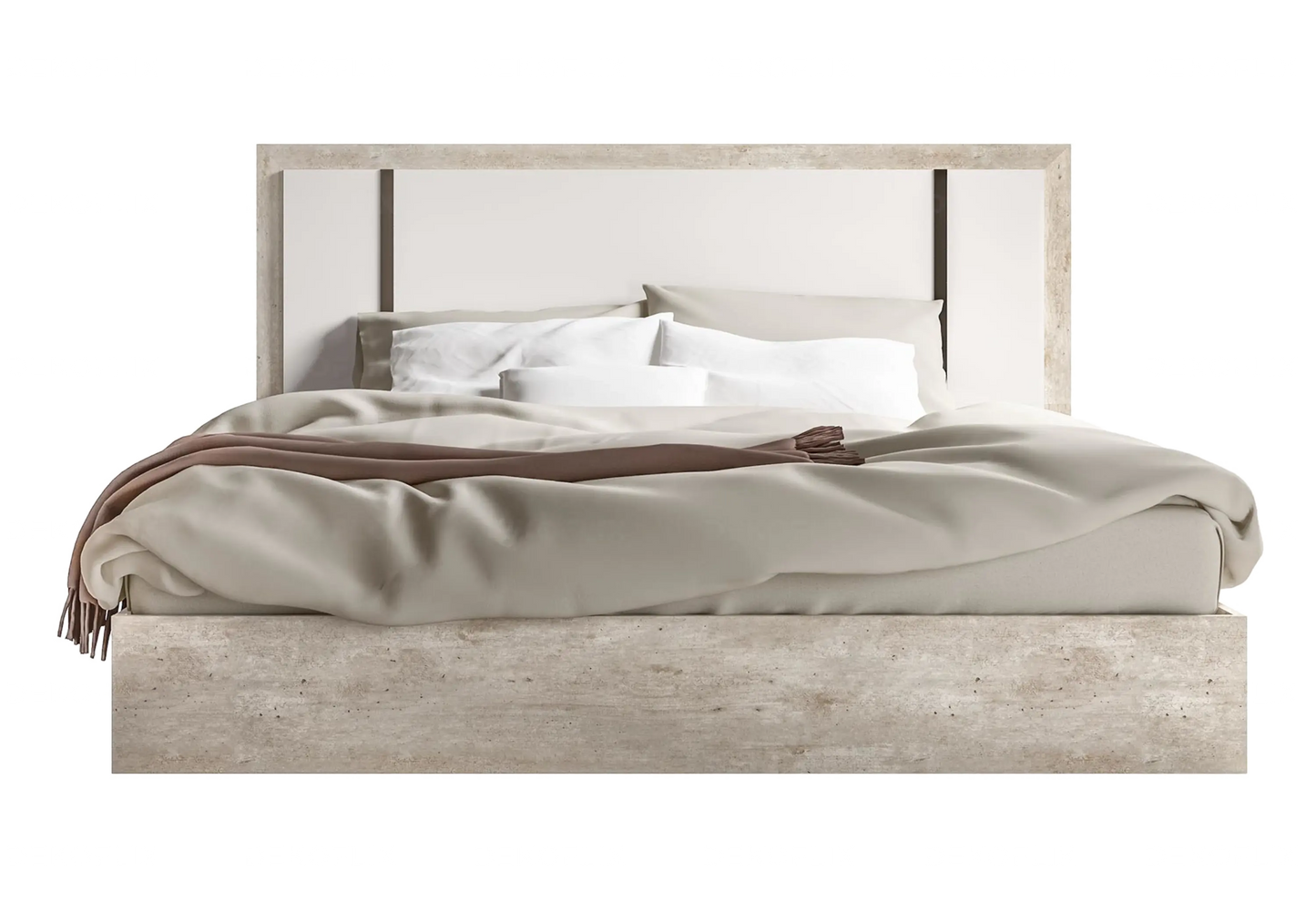 Cadre de Lit Moderne Treviso, Design Italien Élégant Status