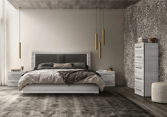 Chiffonnier Gris Argent – Rangement Vertical Chic Collection Mia - DEKOFLIX
