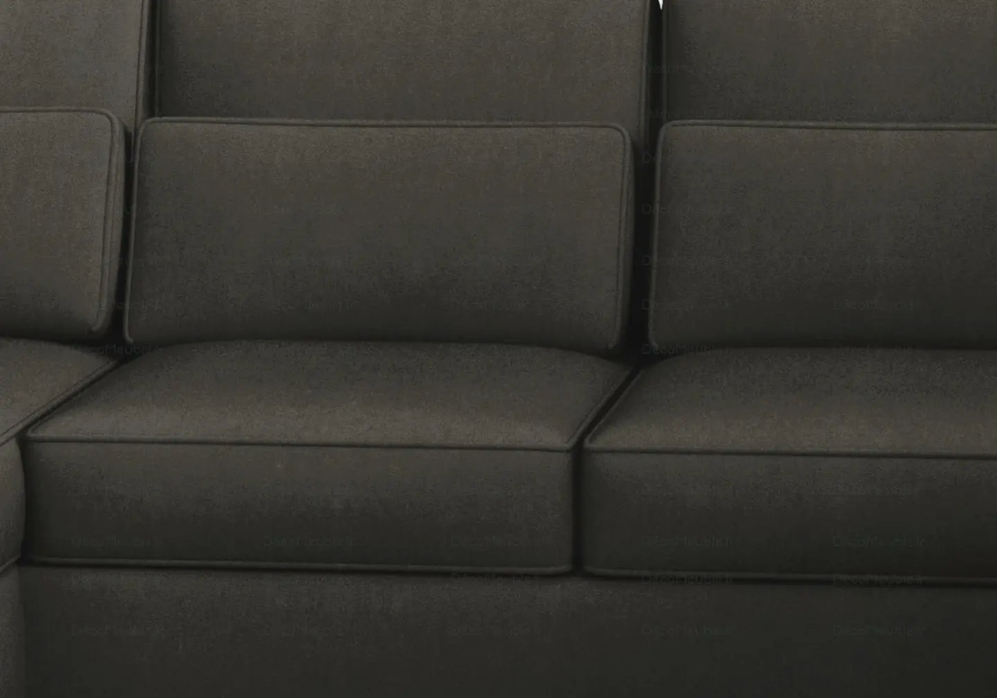 Canapé angle U velours anthracite LÉA New Design