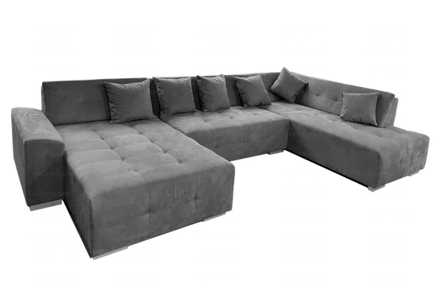 Canapé angle U velours bleu SALIA New Design