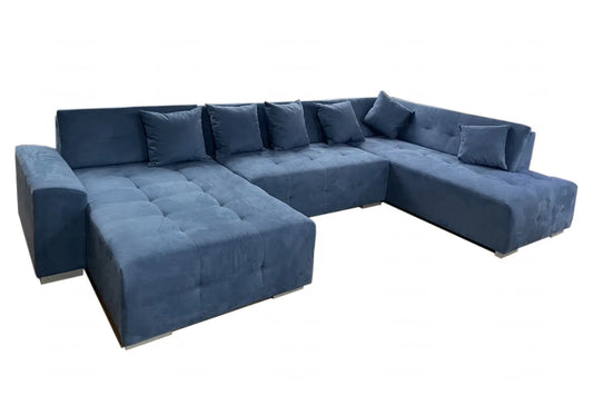 Canapé angle U velours noir SALIA New Design