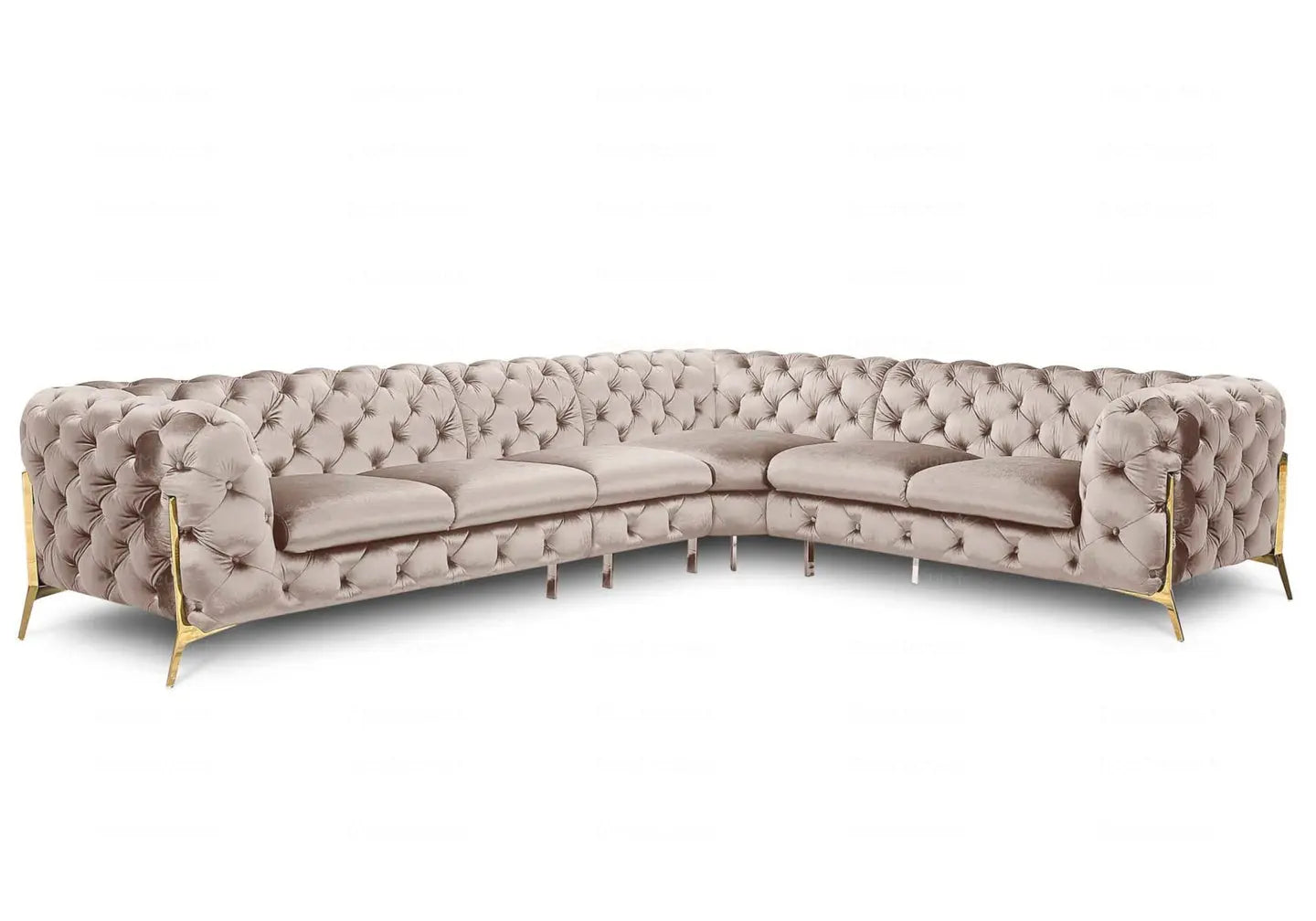 Canapé angle chesterfield taupe PACO BM Design