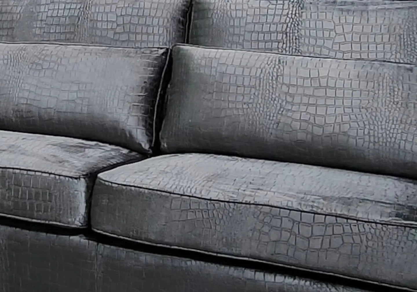 Canapé angle croco anthracite LÉA New Design