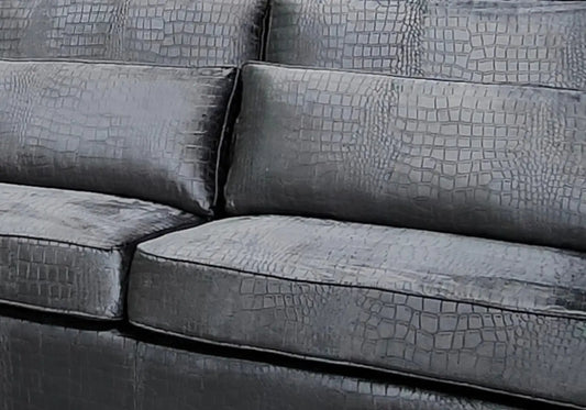 Canapé angle croco anthracite LÉA New Design