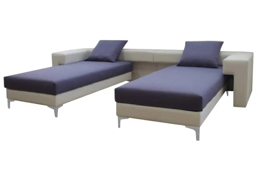Canapé angle lit tissu mauve CARL Made in Italy