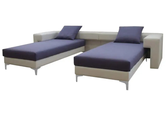 Canapé angle lit tissu mauve CARL Made in Italy