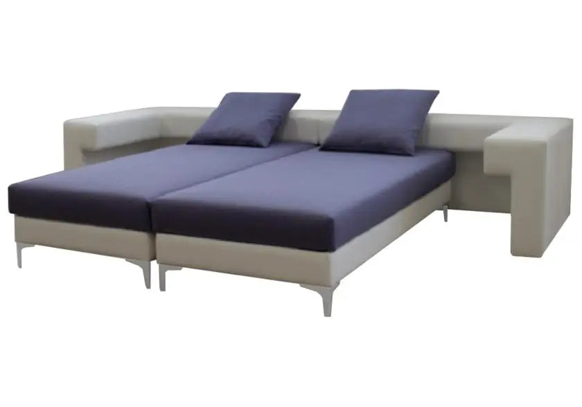 Canapé angle lit tissu mauve CARL Made in Italy