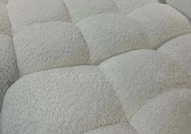 Canapé angle moderne doudou boucle blanc TYBO New Design