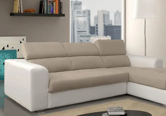 Canapé angle modulable beige CONFO - DEKOFLIX