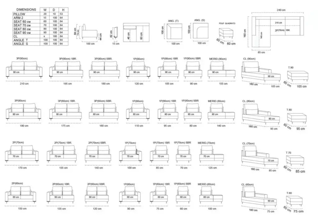 Canapé angle modulable beige NOOR Made in Italy