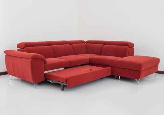 Canapé angle modulable rouge CARA Made in Italy