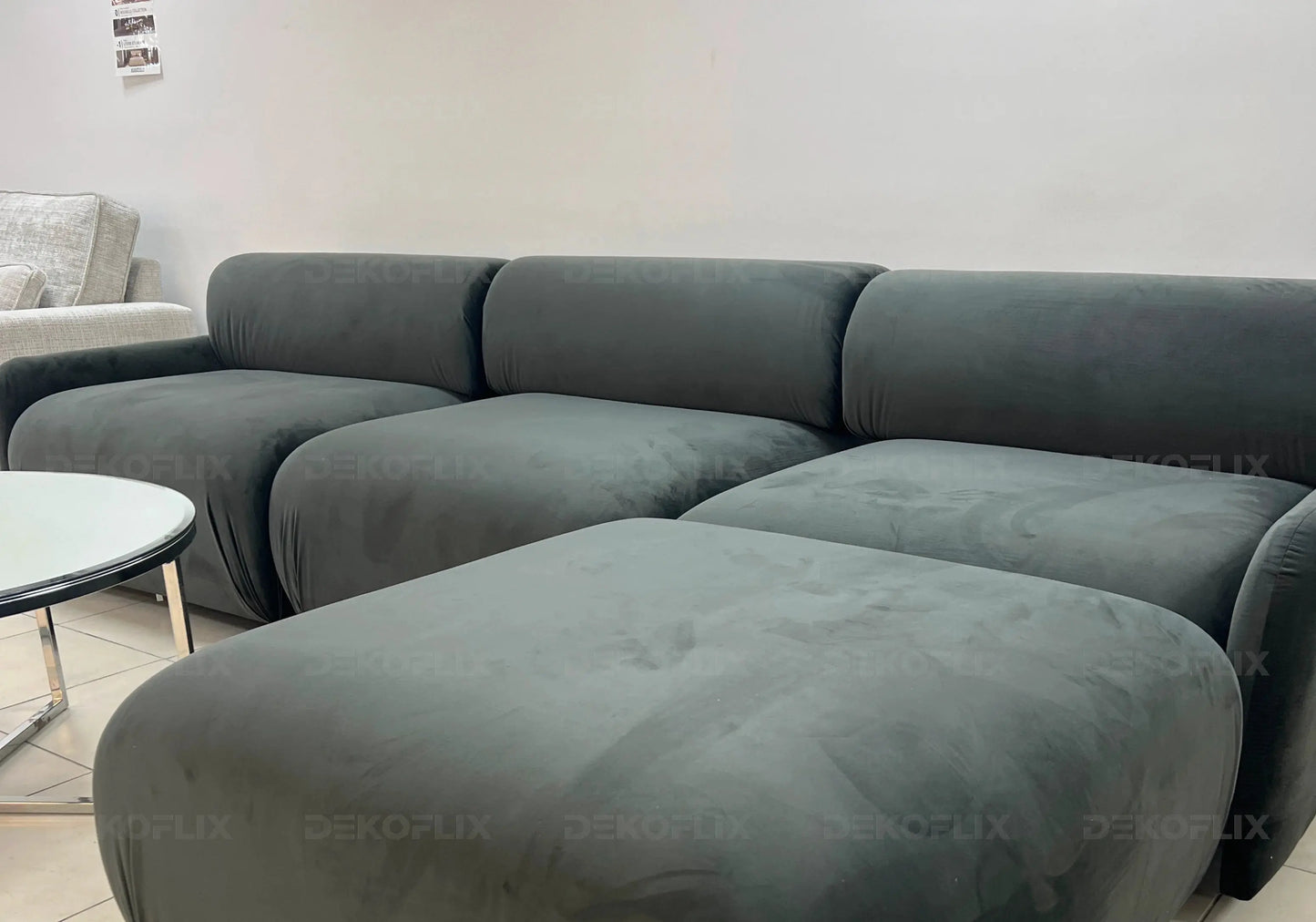 Canapé angle modulable velours anthracite YONY New Design