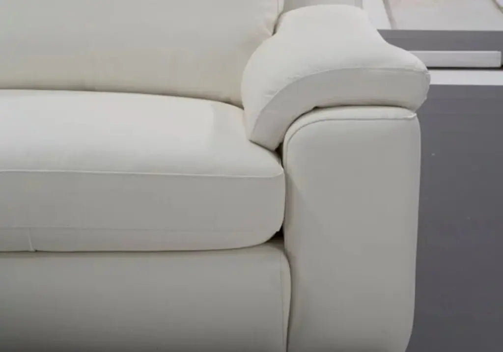 Canapé angle relax cuir blanc ARGO Made in Italy