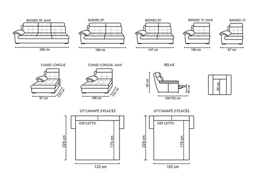 Canapé angle tissu blanc MARC Made in Italy