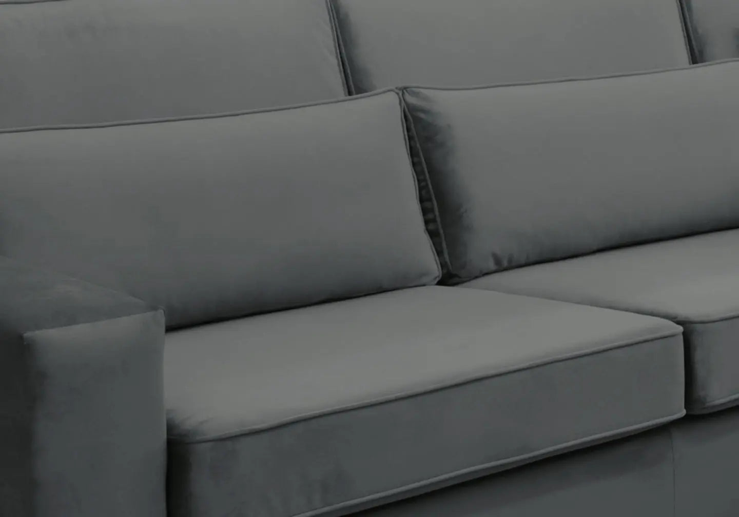 Canapé angle velours anthracite LÉA New Design