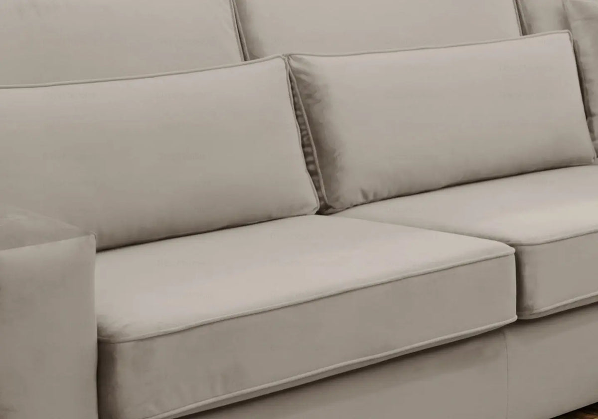 Canapé angle velours beige LÉA New Design