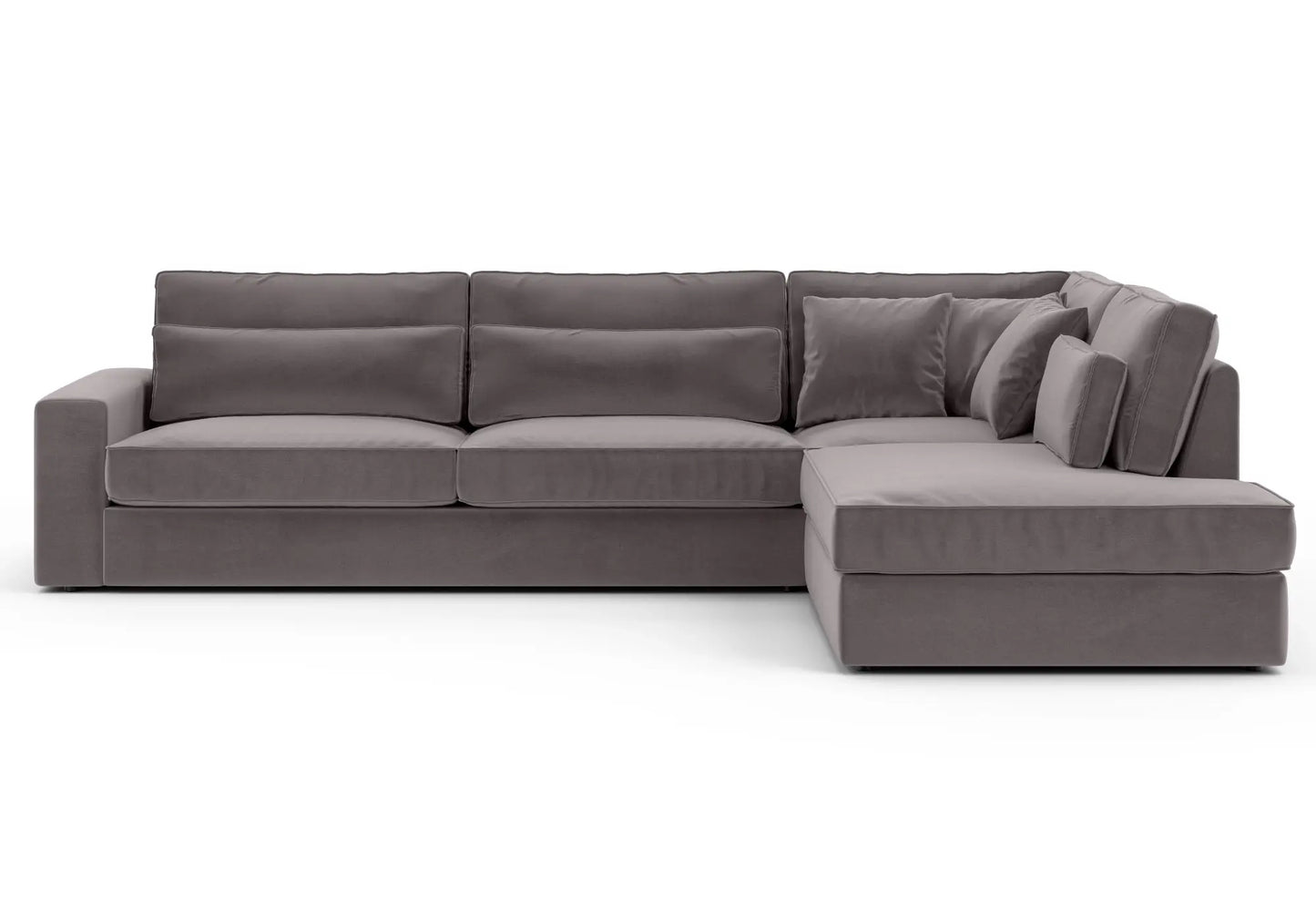 Canapé angle velours gris ENA New Design