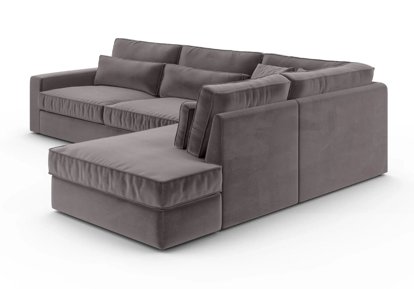 Canapé angle velours gris ENA New Design