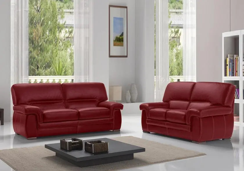 Canapé convertible cuir rouge ANIS Made in Italy
