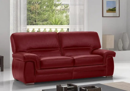 Canapé convertible cuir rouge ANIS Made in Italy