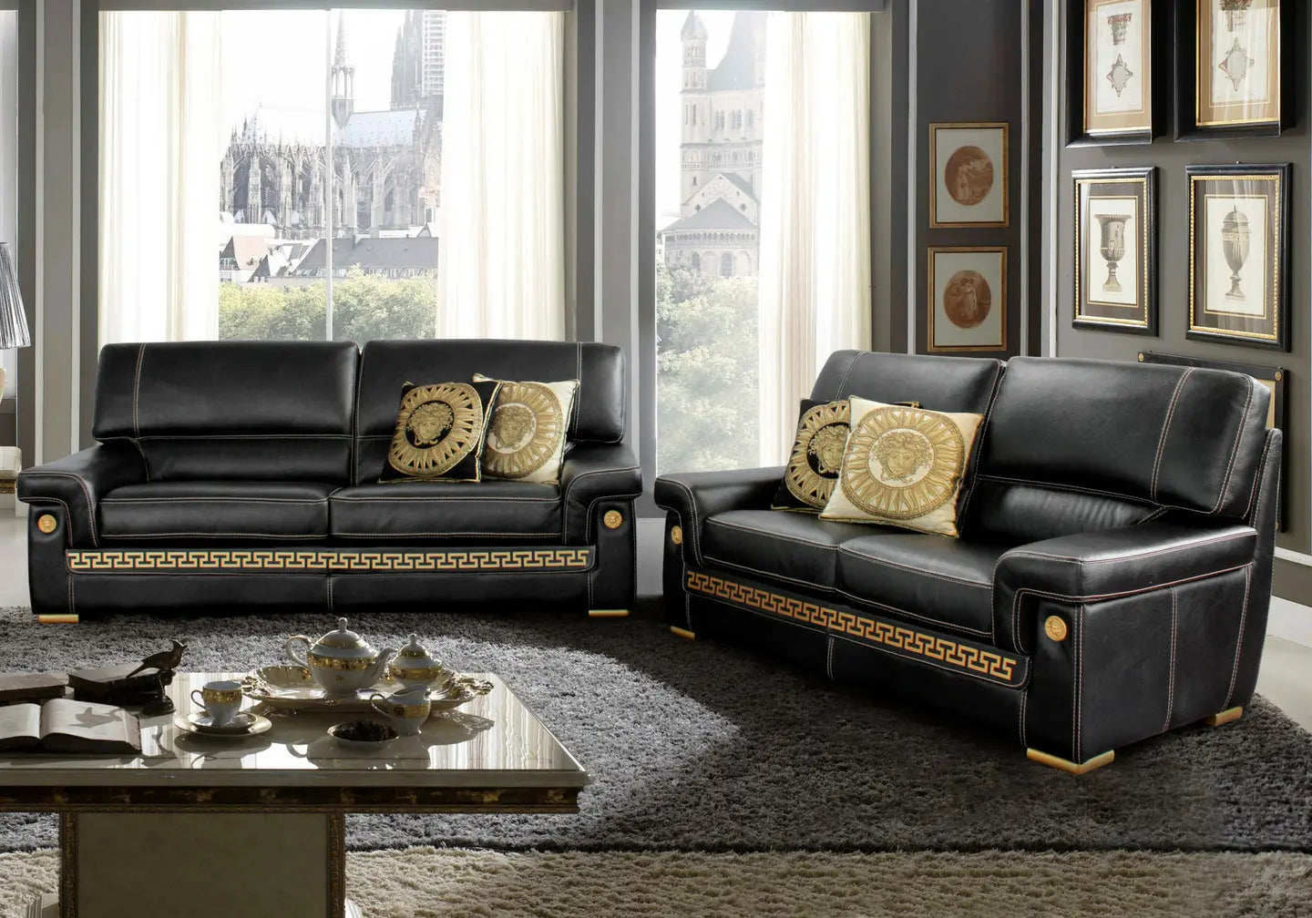 Canapé cuir buffle versace ZEUS S.T. Italy