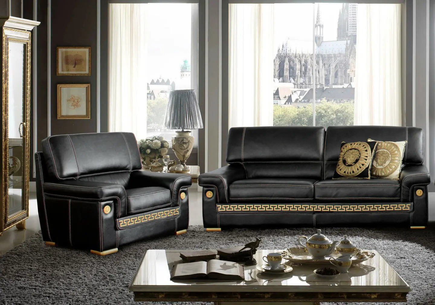 Canapé cuir buffle versace ZEUS S.T. Italy