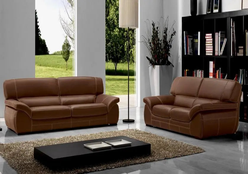 Canapé modulable en cuir marron Placido Mantellassi 1926 Canapé modulable en cuir marron Placido Mantellassi 1926