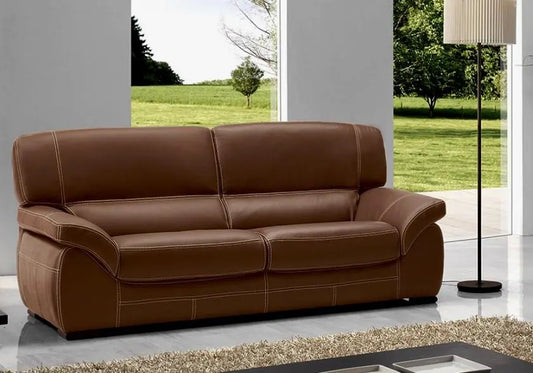 Canapé cuir caramel ADELA Made in Italy