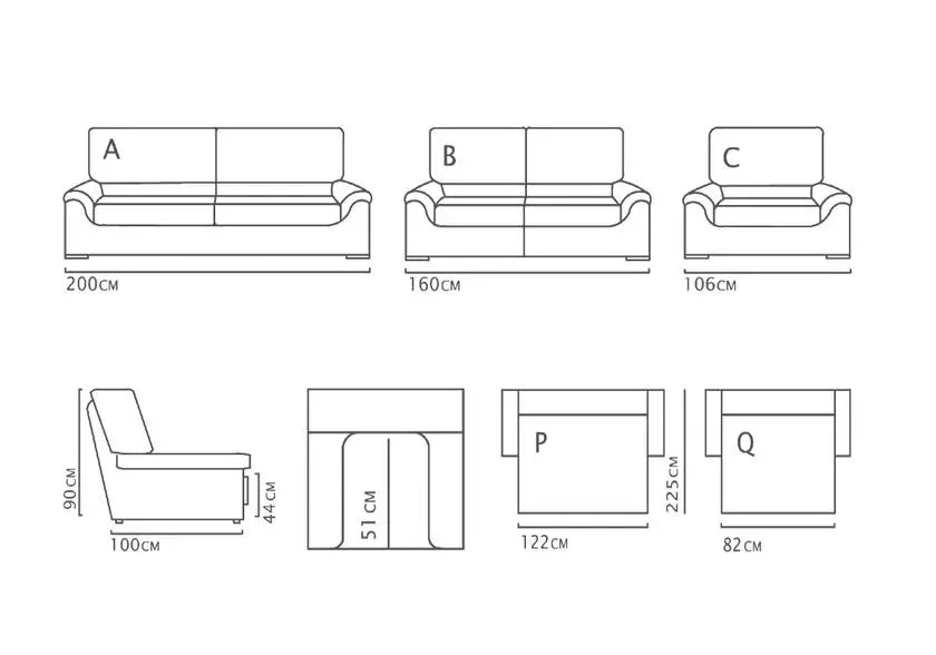 Canapé cuir caramel ADELA Made in Italy