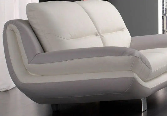 Canapé cuir design blanc gris BEA Made in Italy